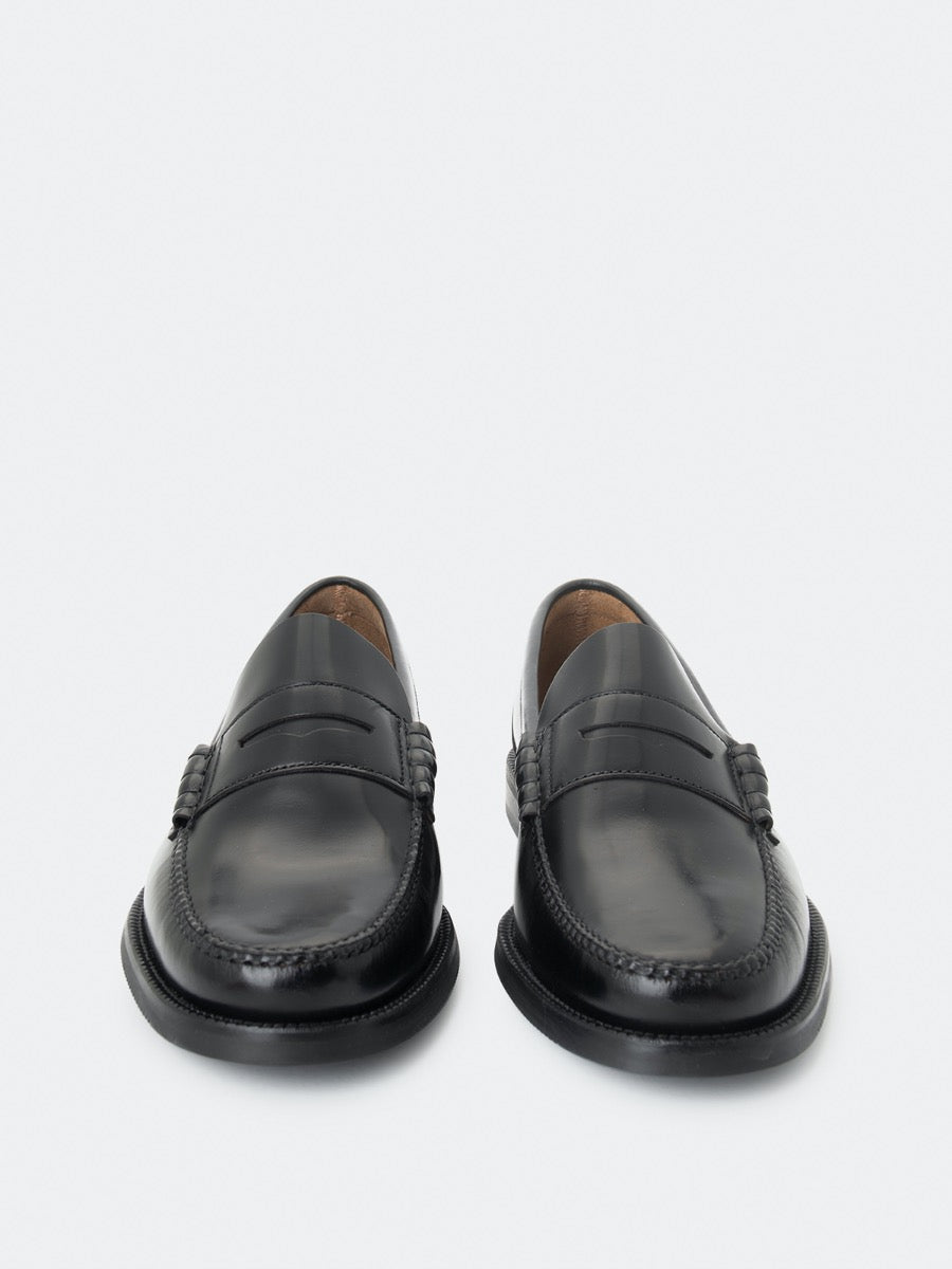 800 black antik leather loafers