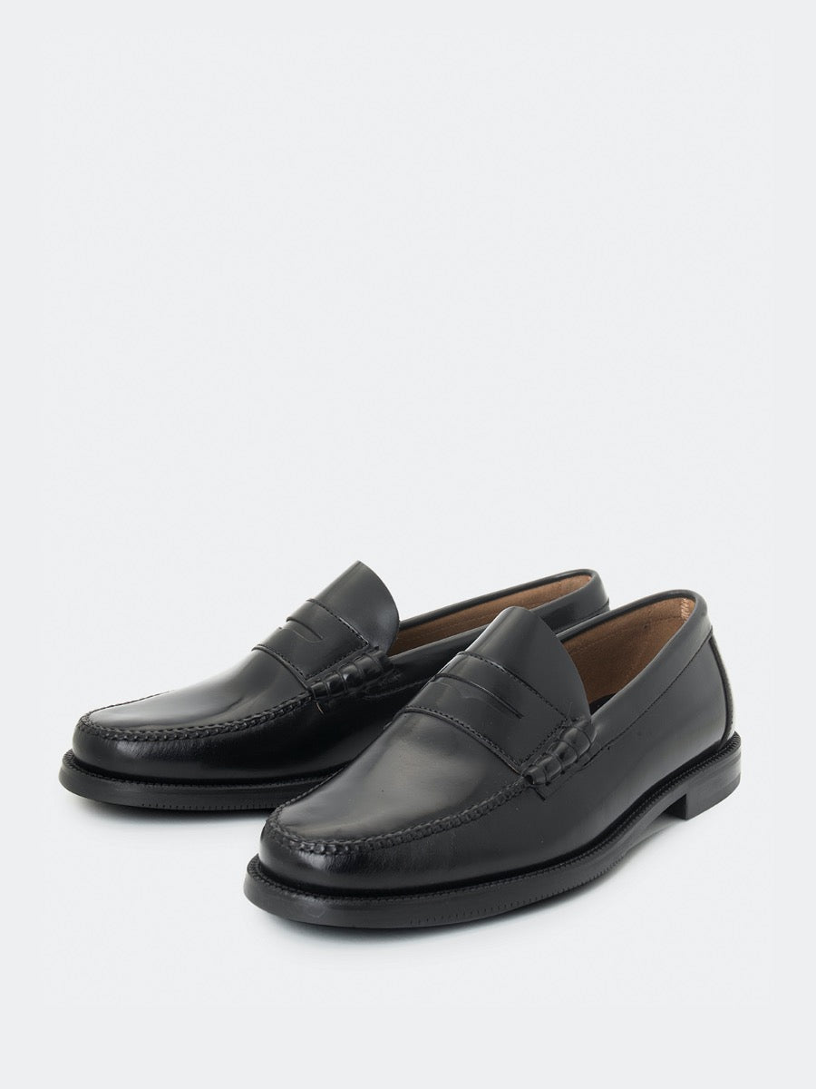 800 black antik leather loafers