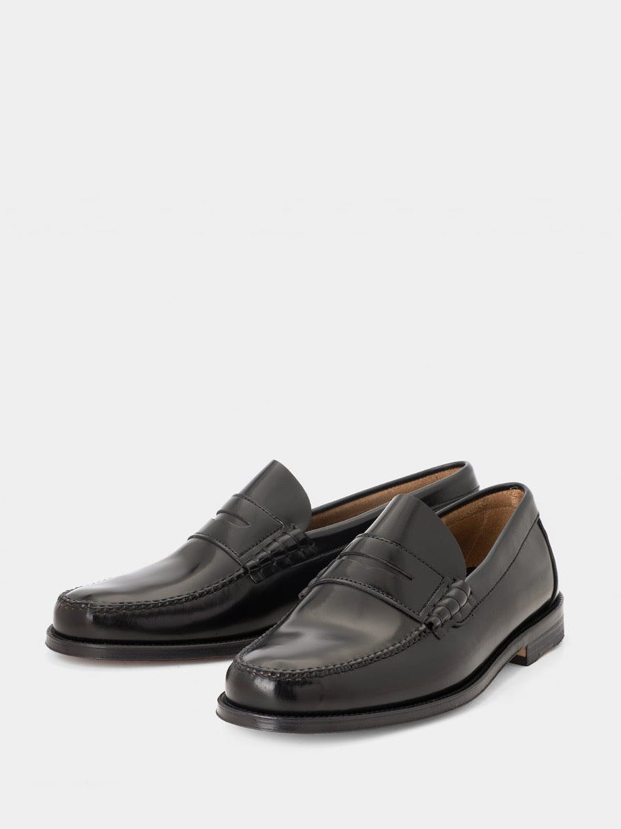 800 black antik leather loafers