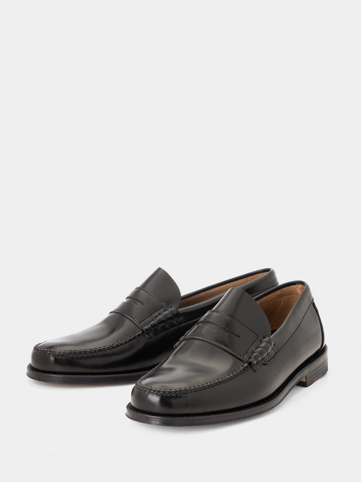 800 black antik leather loafers