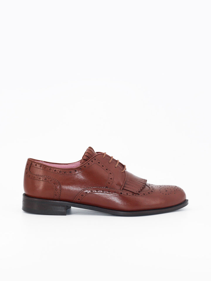 Mahogany color Adele women's lace-up shoes