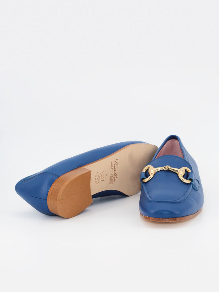 Marittima women's loafers in blue leather