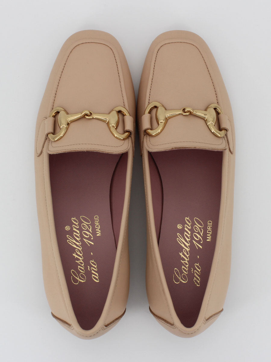 Mocasines de mujer Marittima en piel de color rosa