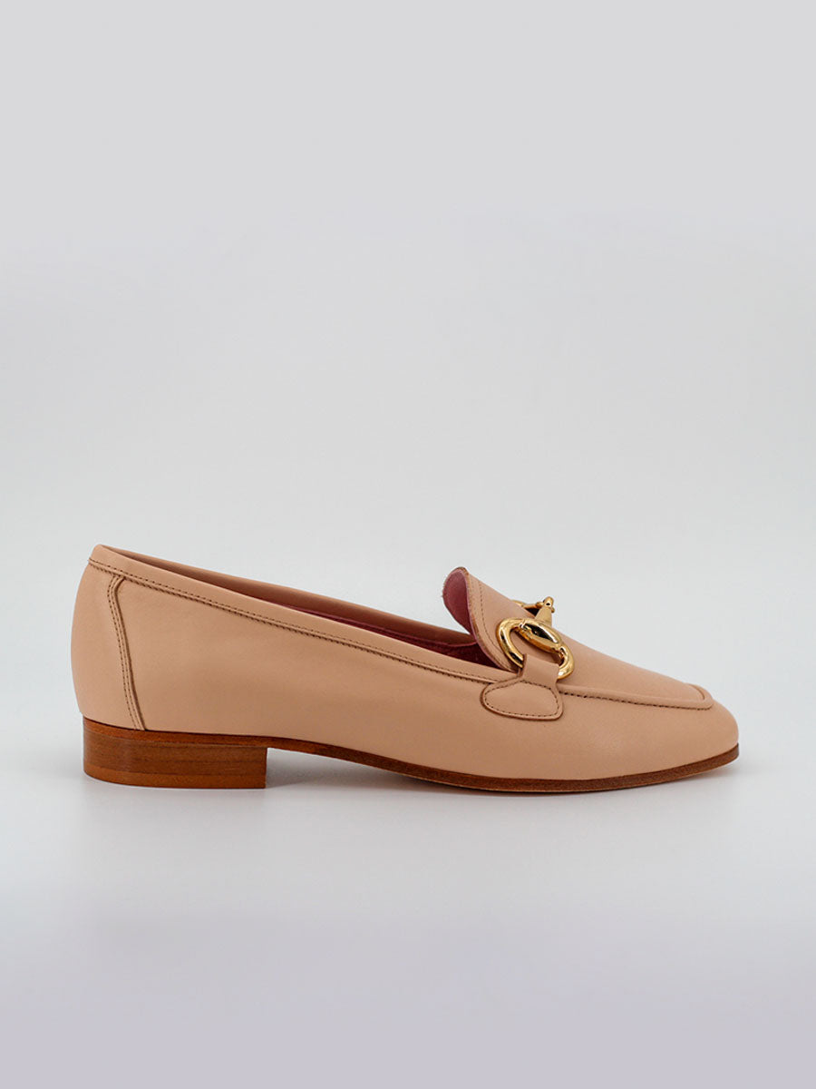 Mocasines de mujer Marittima en piel de color rosa