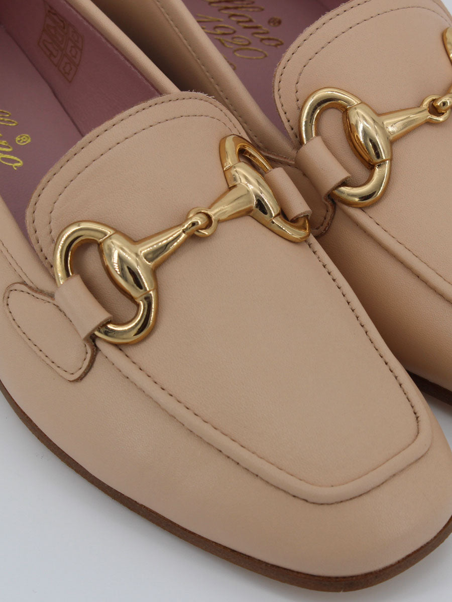 Mocasines de mujer Marittima en piel de color rosa