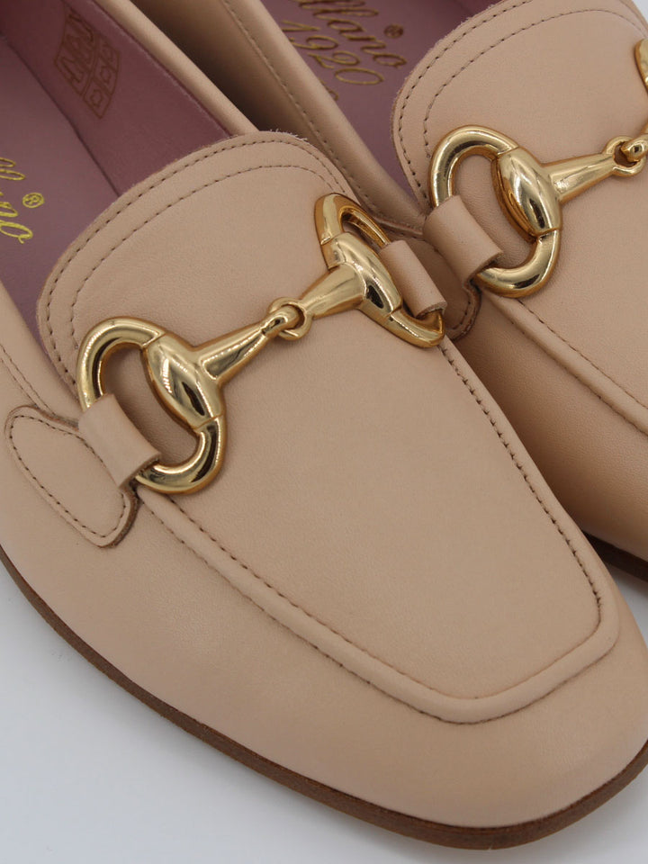 Mocasines de mujer Marittima en piel de color rosa