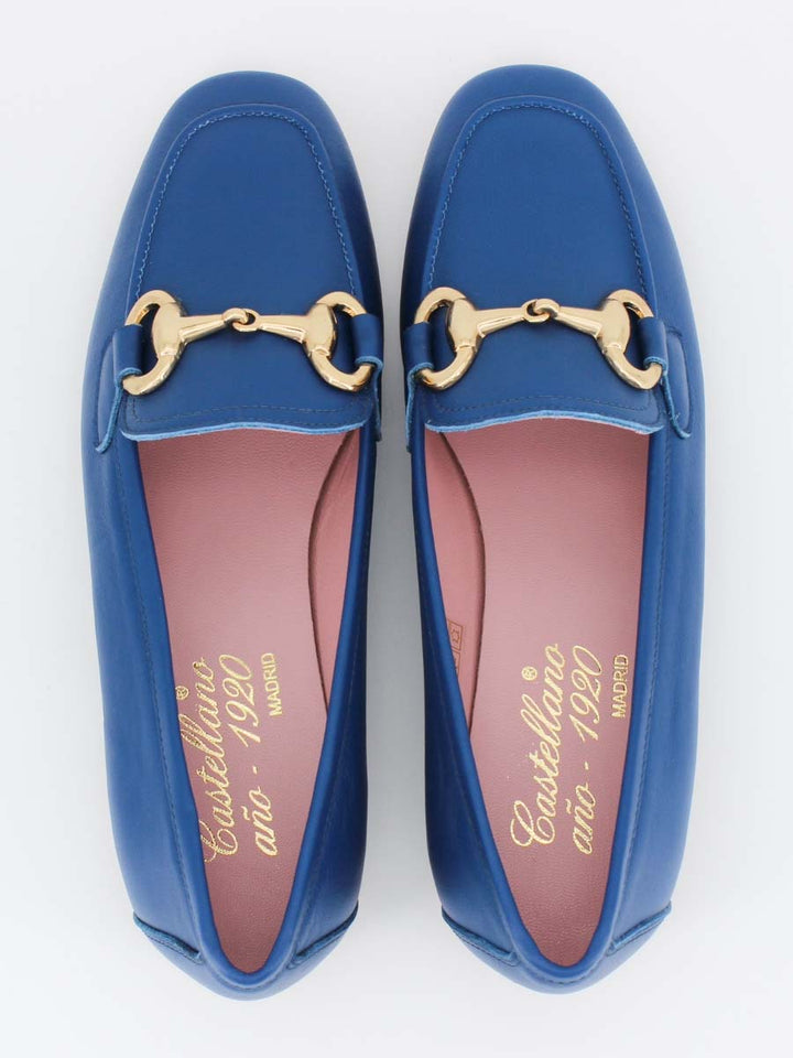 Marittima women's loafers in blue leather