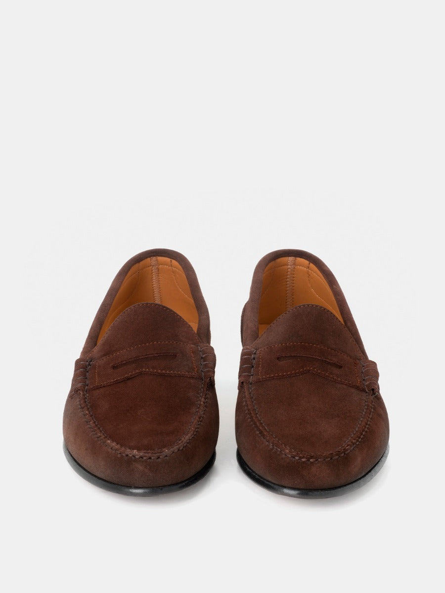 Mocasines 2200F de piel ante color expresso