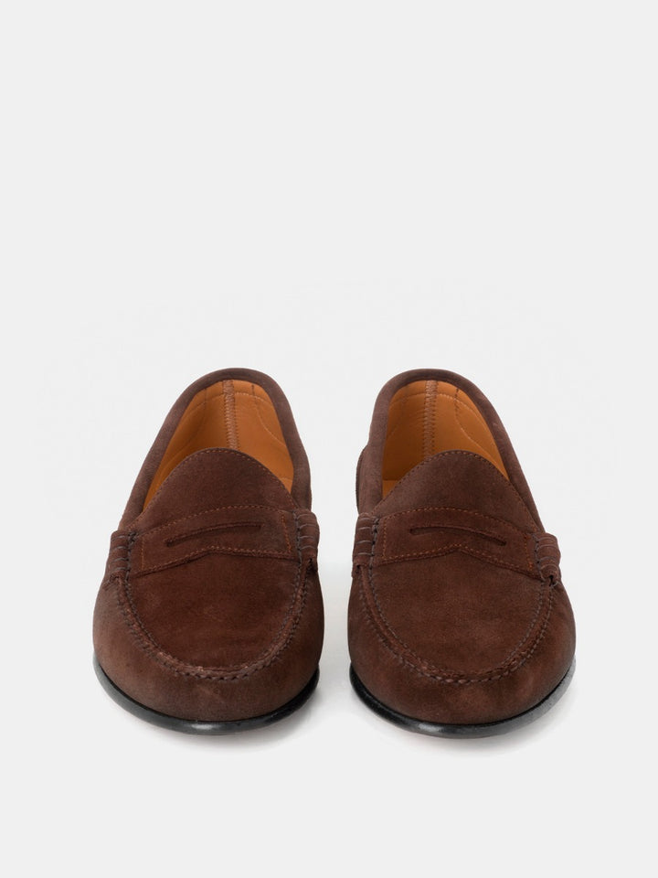 Mocasines 2200F de piel ante color expresso