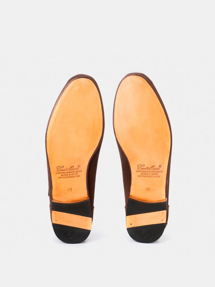 Mocasines 2200F de piel ante color expresso