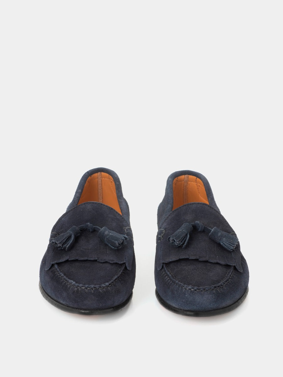 Mocasines 2266 de piel de ante color marino