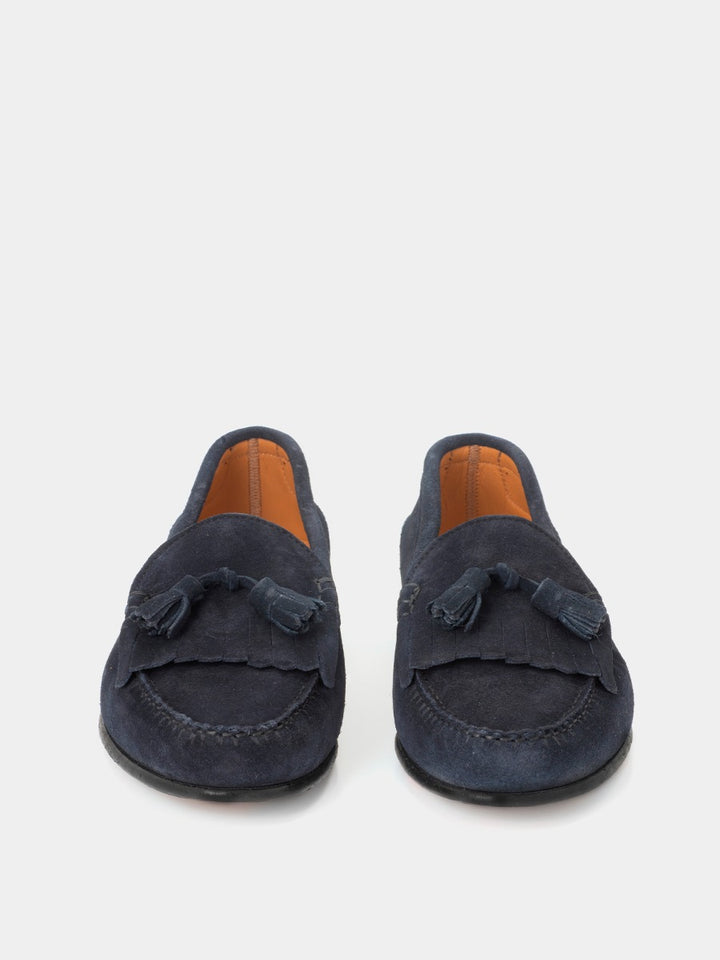 Mocasines 2266 de piel de ante color marino