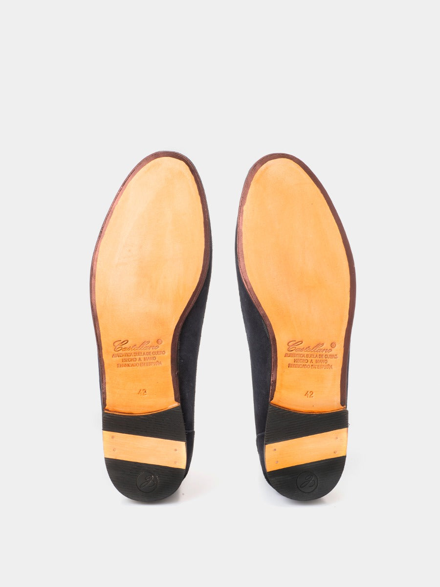 Mocasines 2266 de piel de ante color marino