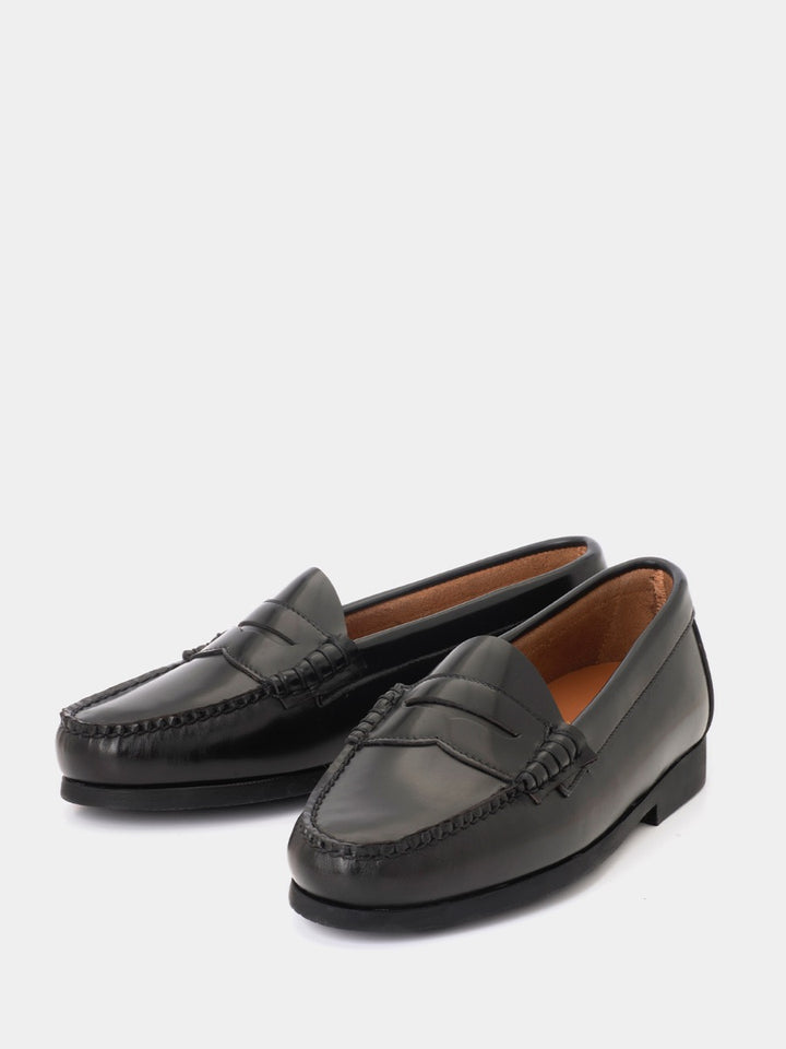 Mocasines 3200p de piel antik color negro