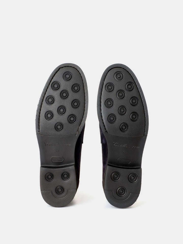 Florencia loafers in navy suede leather