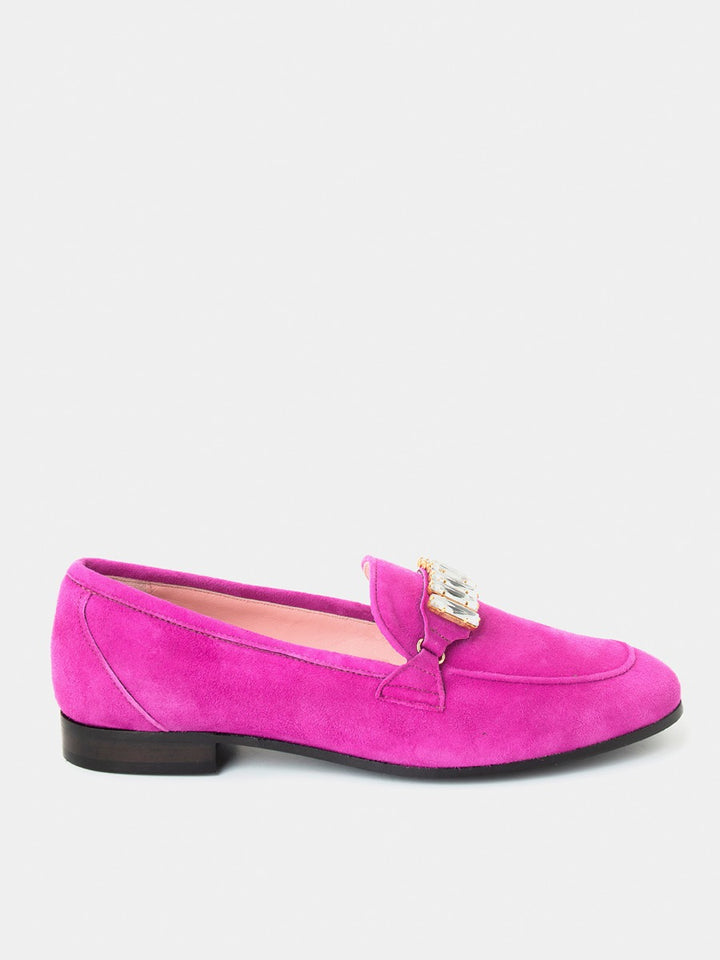 Mocasines Sori de piel ante color rosa