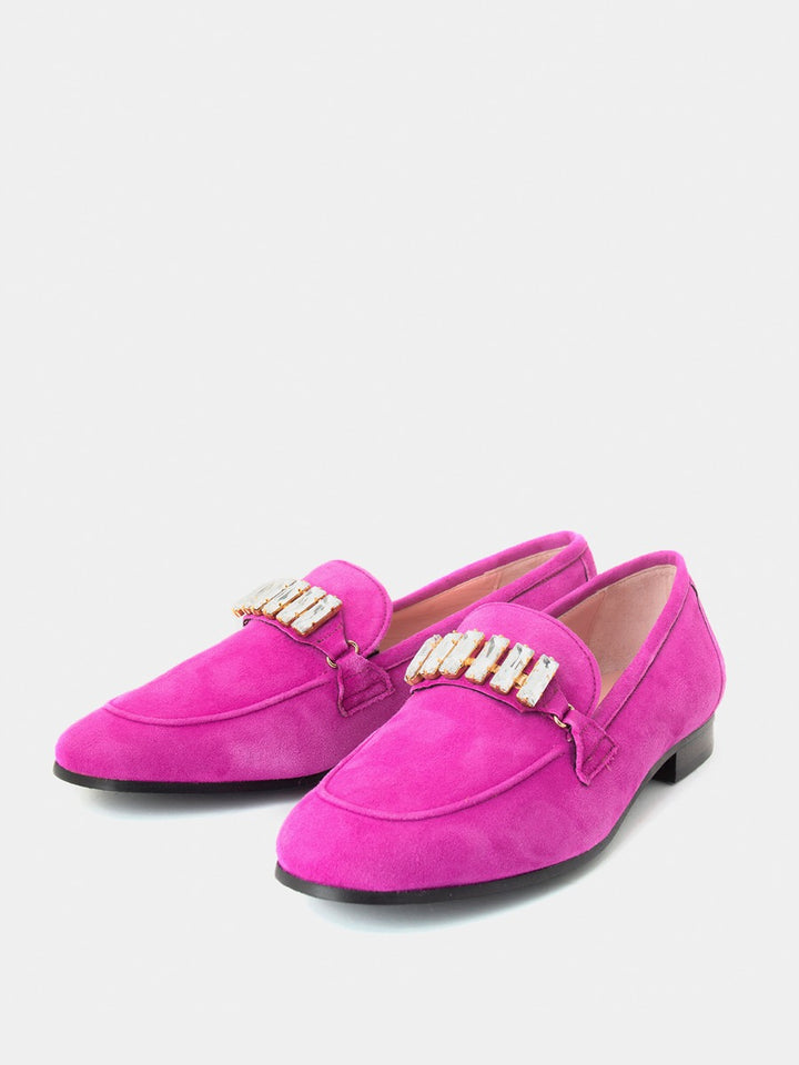 Mocasines Sori de piel ante color rosa