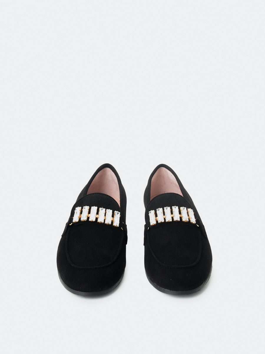 Sori loafers in black suede leather