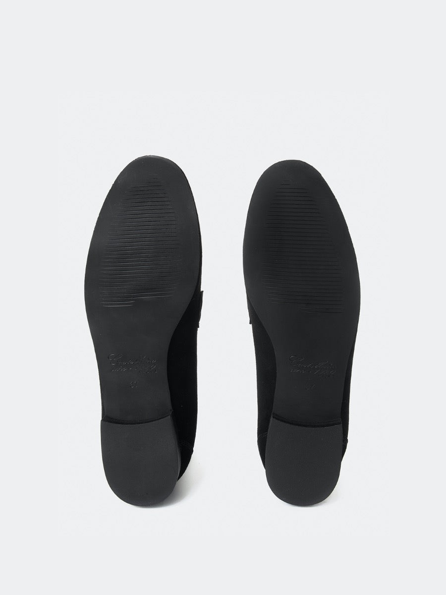 Sori loafers in black suede leather