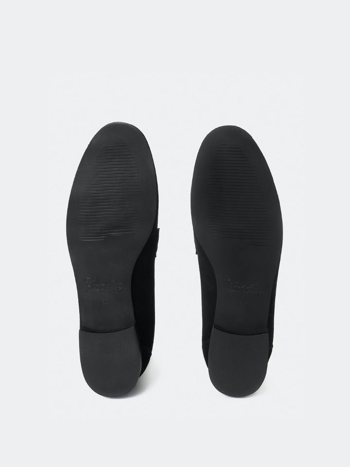 Sori loafers in black suede leather