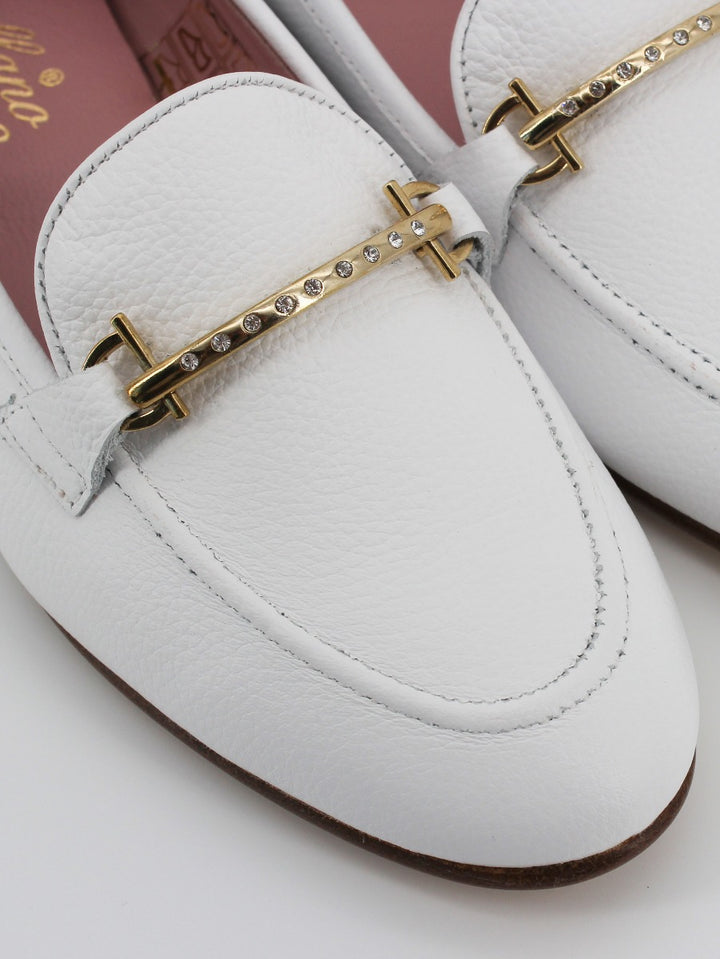Mocasines Nancy piel color blanco