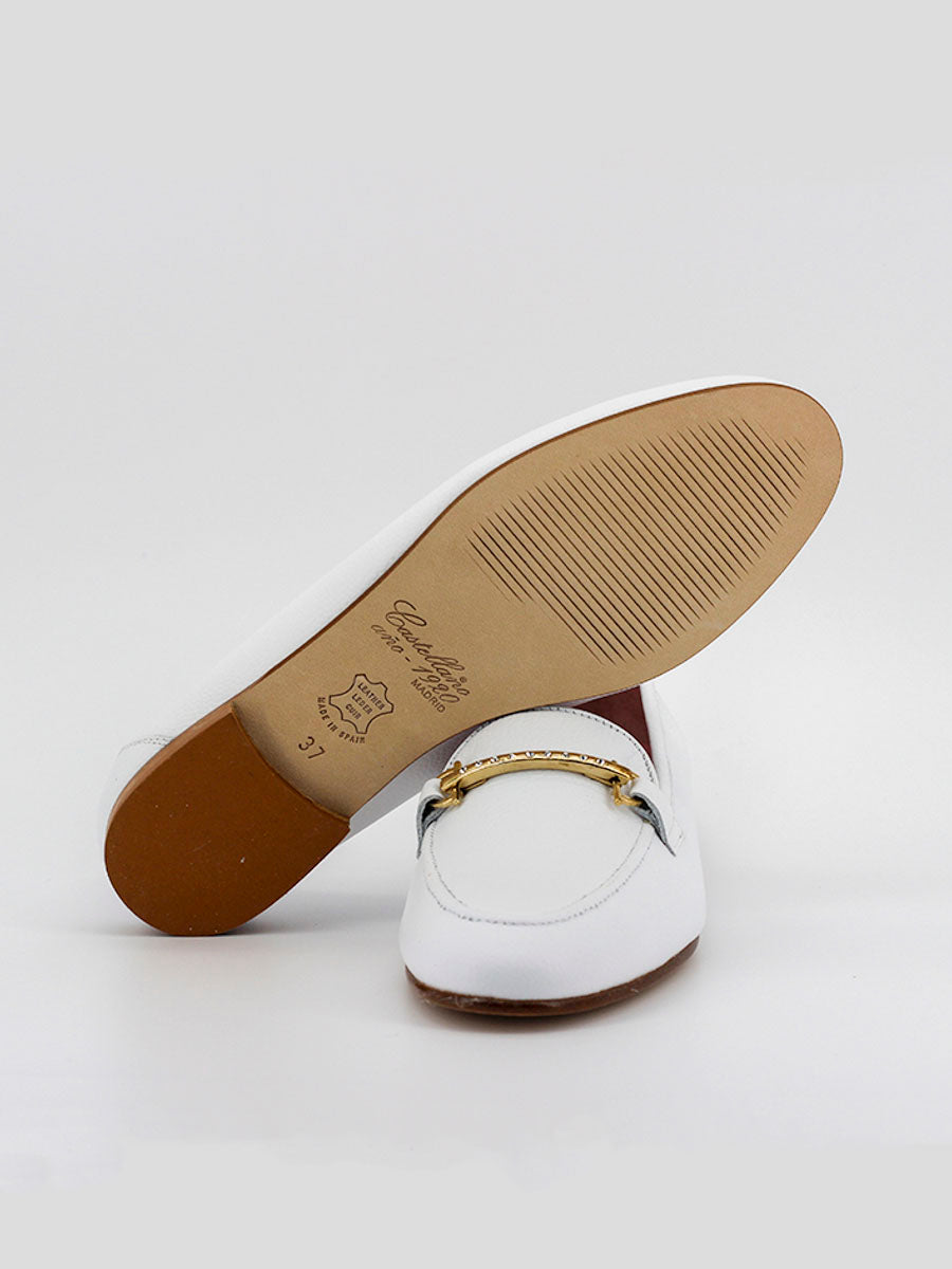 Mocasines Nancy piel color blanco