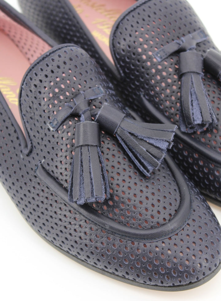 Portovenero navy leather loafers 