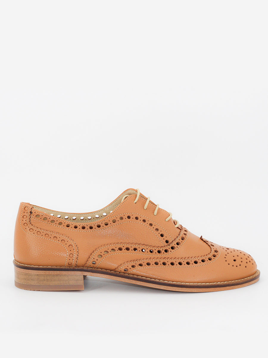 Lace-up shoes S143 cartier leather honey color