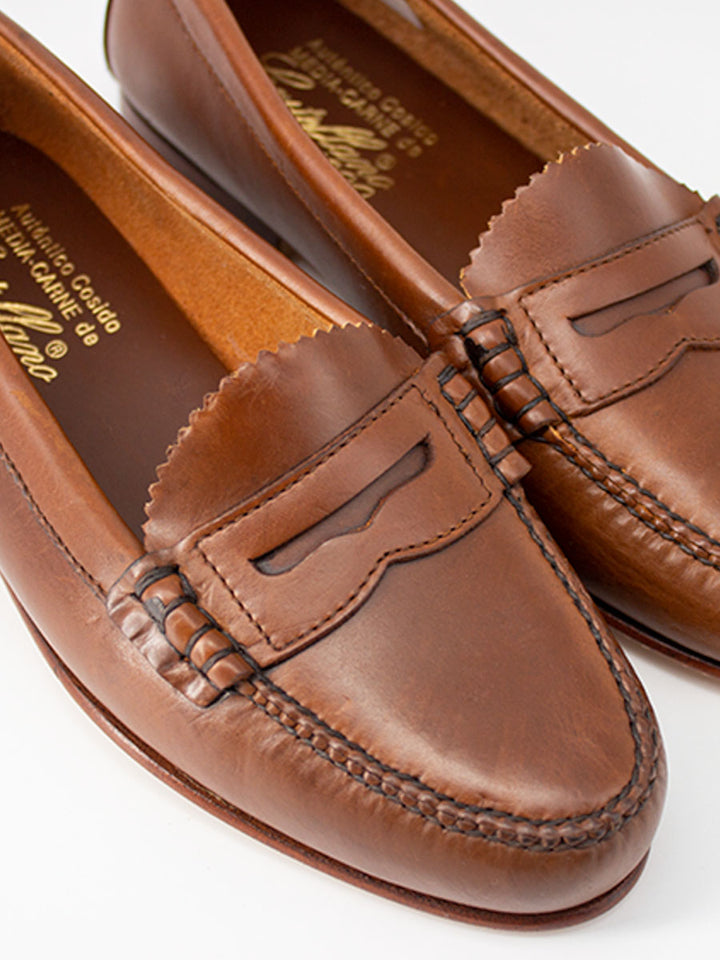 Mocasines de mujer Sol 10 antifaz color cuero