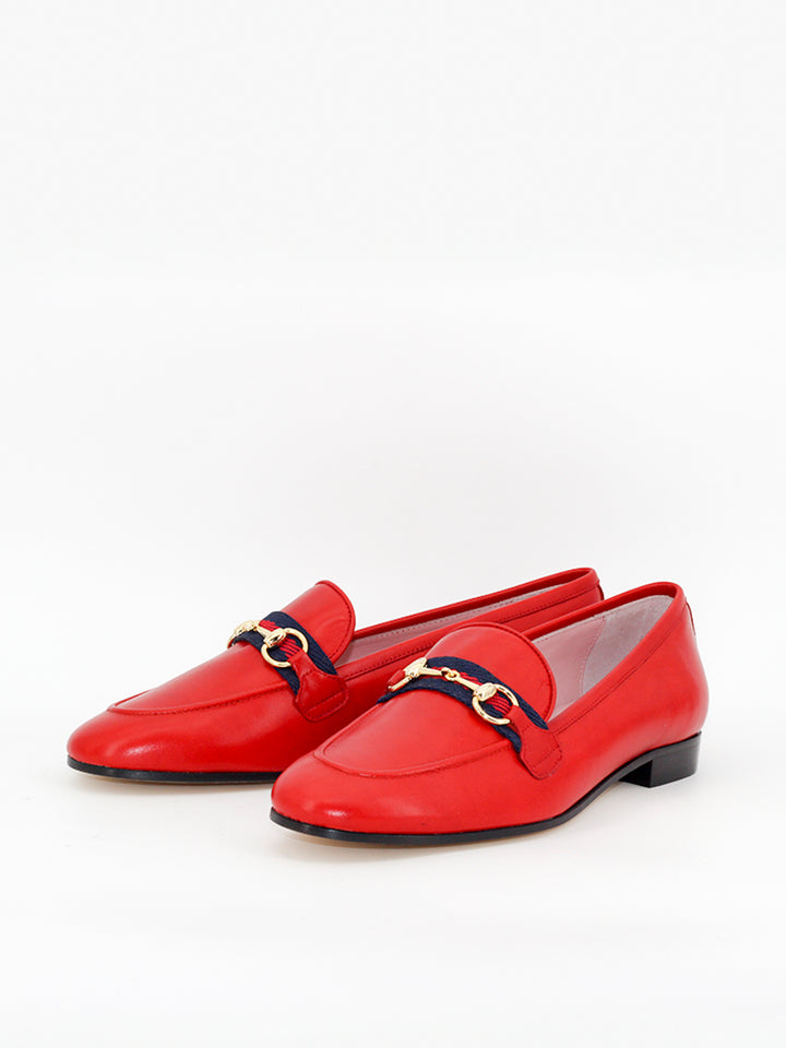 Taormina loafers coy leather red ribbon