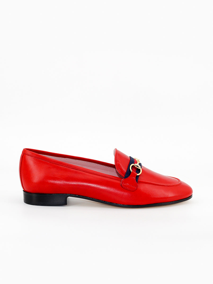 Taormina loafers coy leather red ribbon