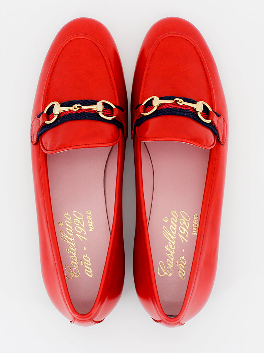 Taormina loafers coy leather red ribbon