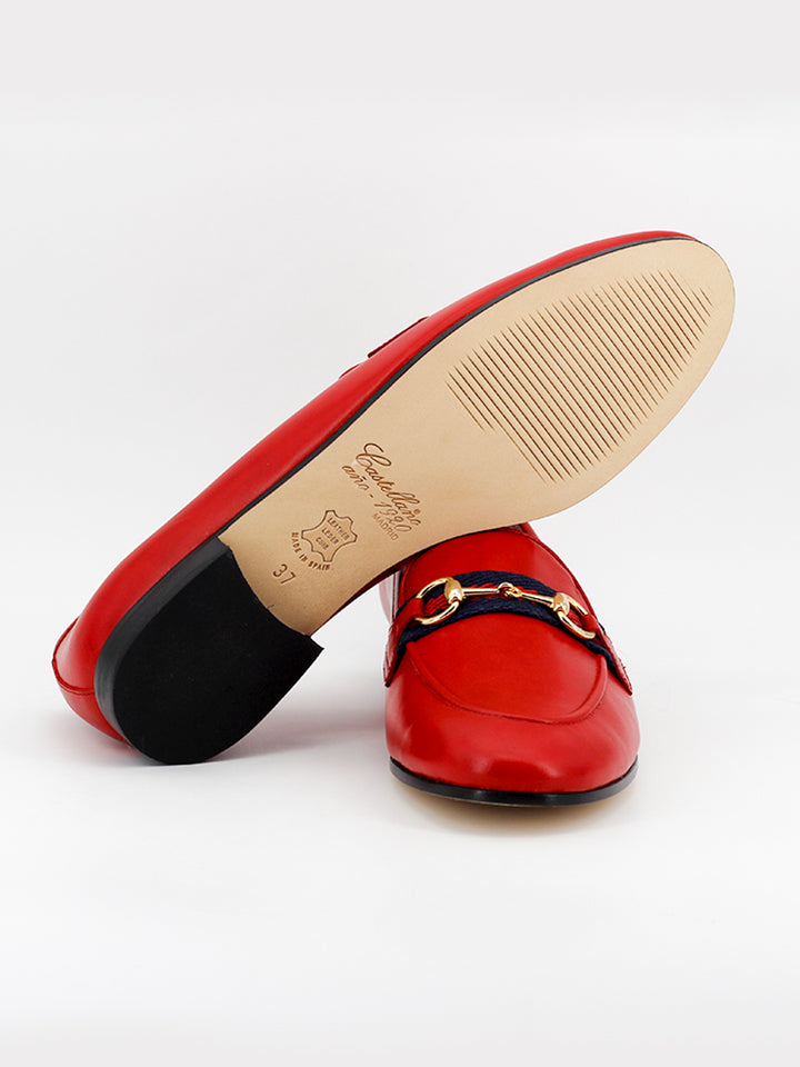 Taormina loafers coy leather red ribbon