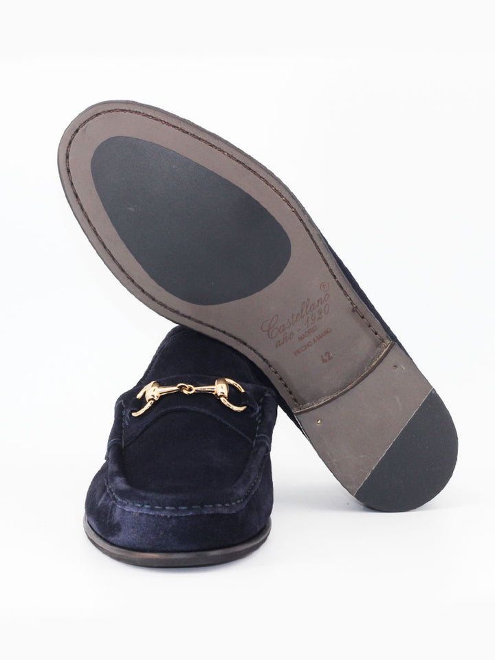 Mocasines 33 ante color azul  marino