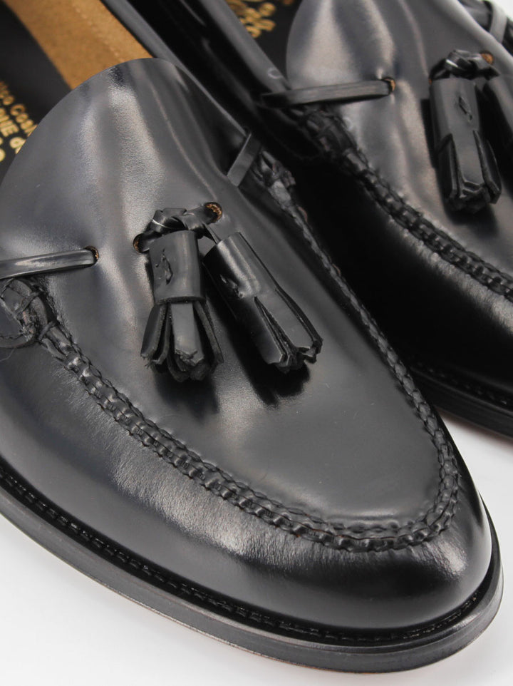 Castellano Men's loafers with tassels 5511 black antik leather