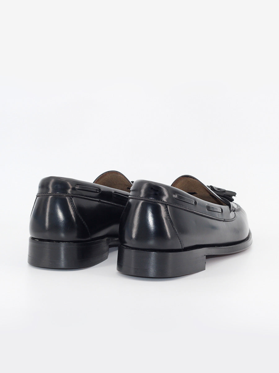 Castellano Men's loafers with tassels 5511 black antik leather