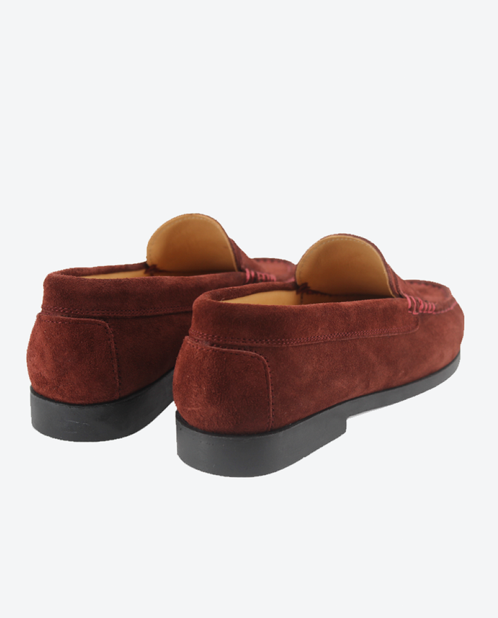 Mocasines Castellano® de ante para mujer – Modelo 471 color burdeos