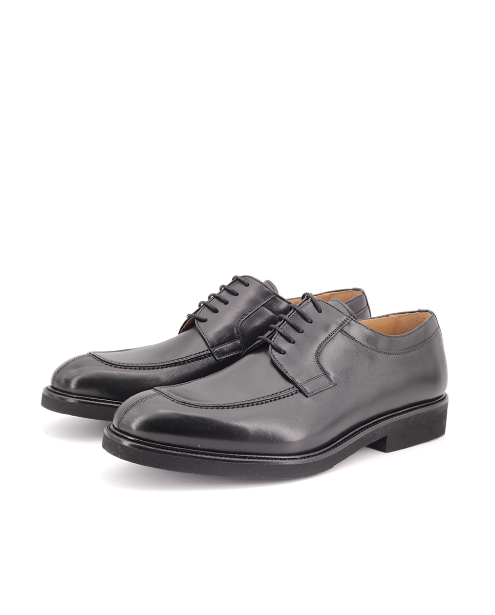 Zapatos de cordones Castellano® de piel para hombre – Modelo Russel color negro
