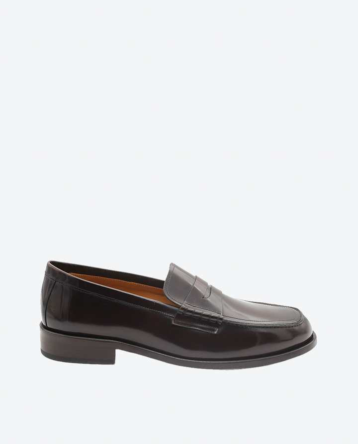 Mocasines Castellano® de piel para hombre con antifaz – Modelo Tudor color marrón