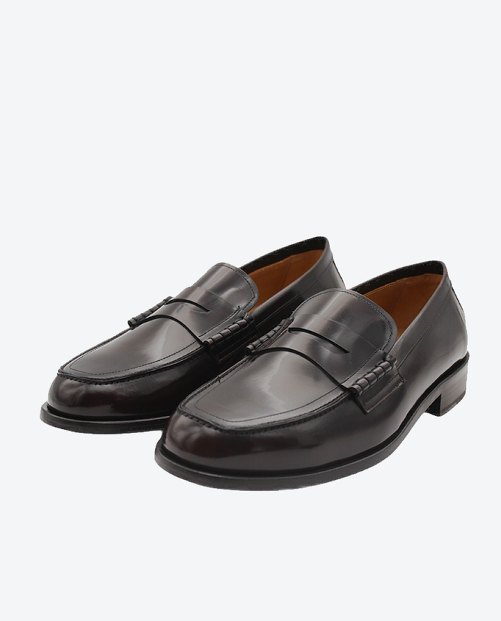 Mocasines Castellano® de piel para hombre con antifaz – Modelo Tudor color marrón