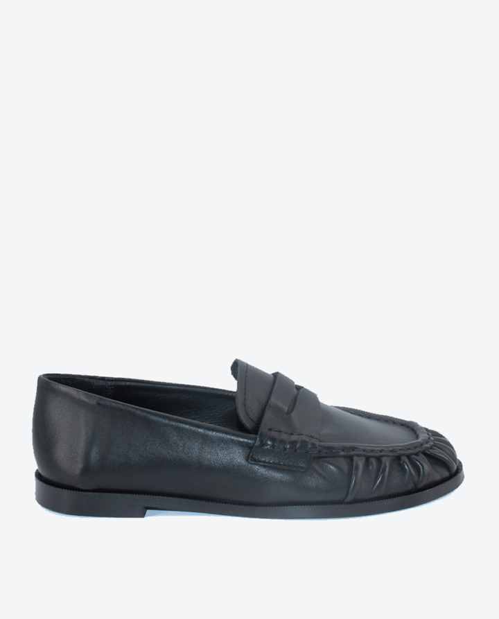 Mocasines Castellano® de piel napa para hombre con antifaz – Modelo Fuyuki color negro