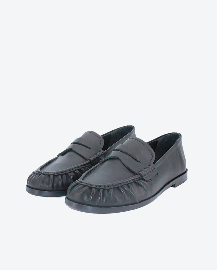 Mocasines Castellano® de piel napa para hombre con antifaz – Modelo Fuyuki color negro