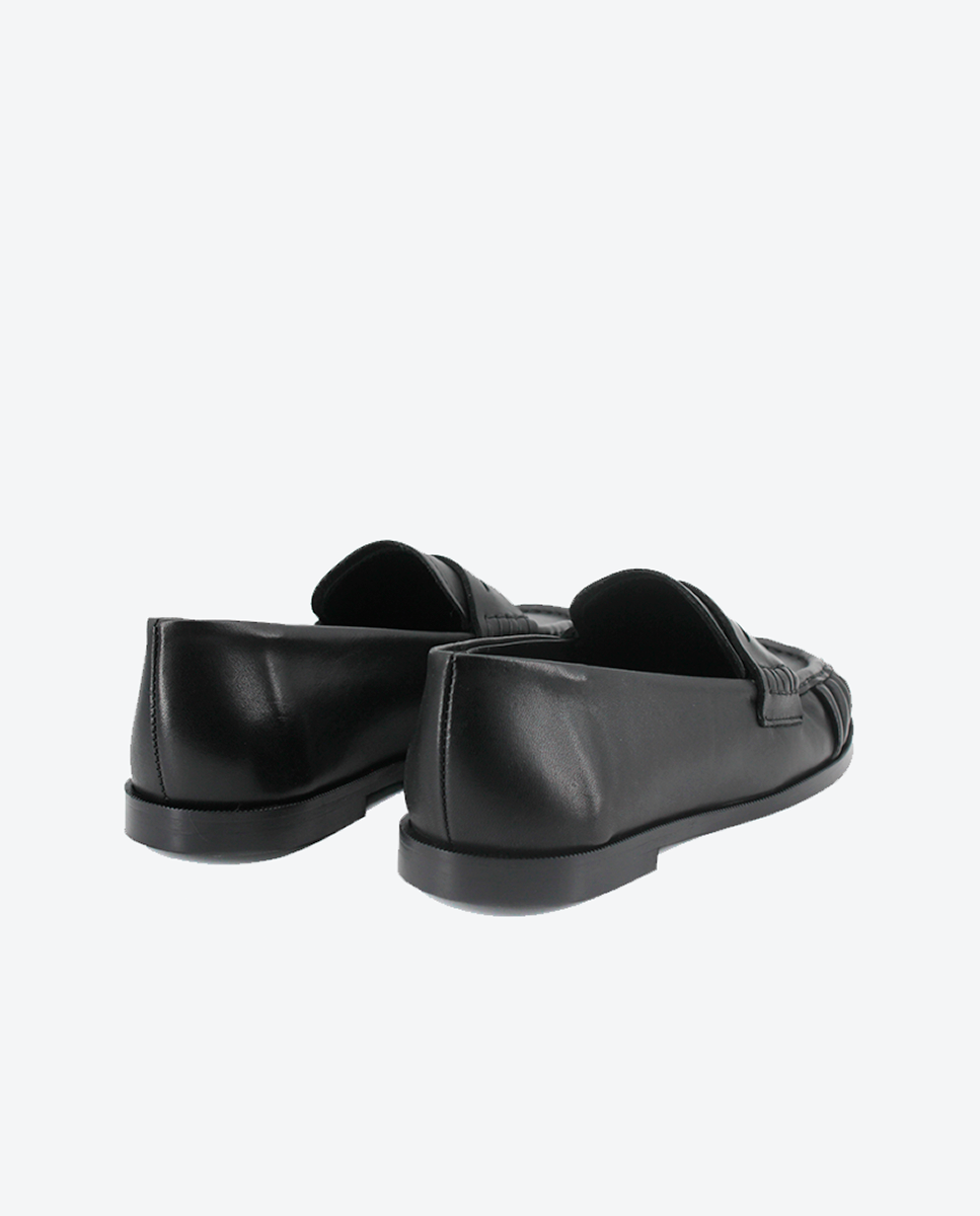 Mocasines Castellano® de piel napa para hombre con antifaz – Modelo Fuyuki color negro