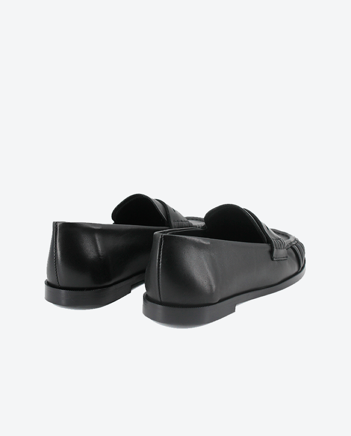 Mocasines Castellano® de piel napa para hombre con antifaz – Modelo Fuyuki color negro