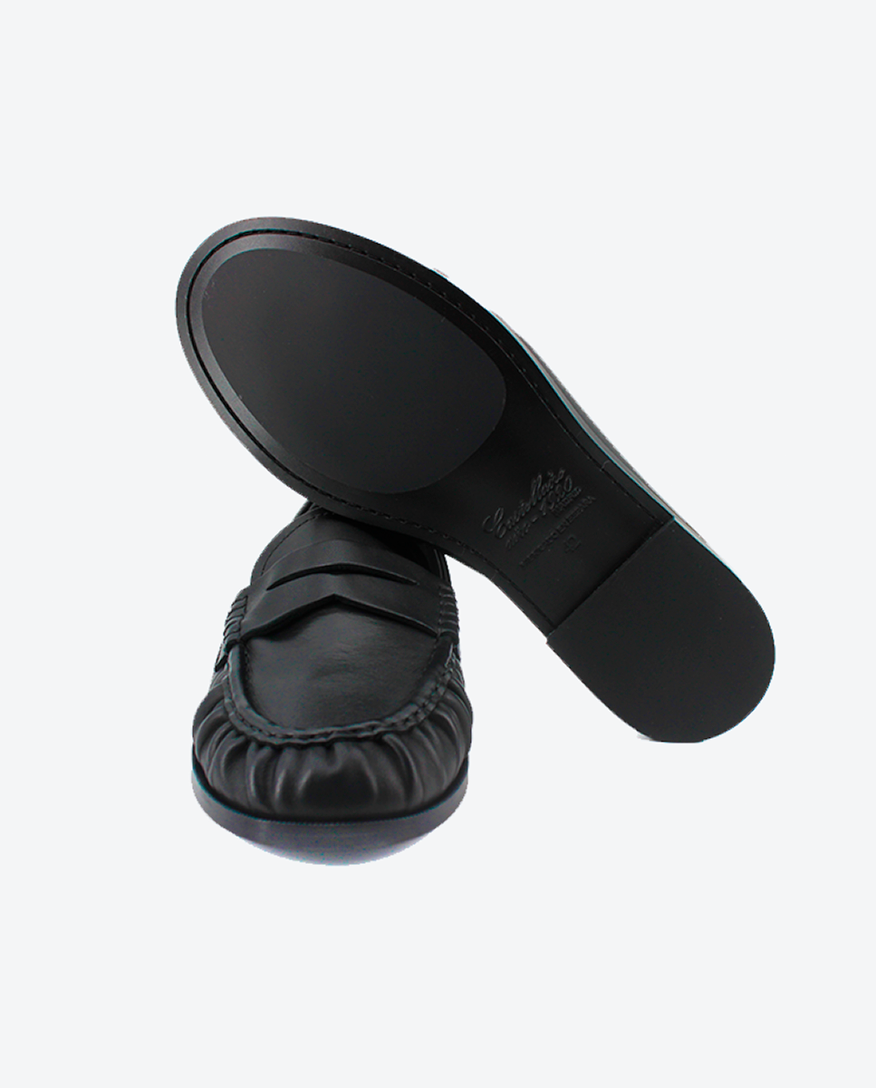 Mocasines Castellano® de piel napa para hombre con antifaz – Modelo Fuyuki color negro