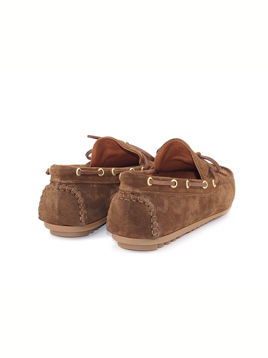 Mocasines modelo 11 lazo ante color cuero