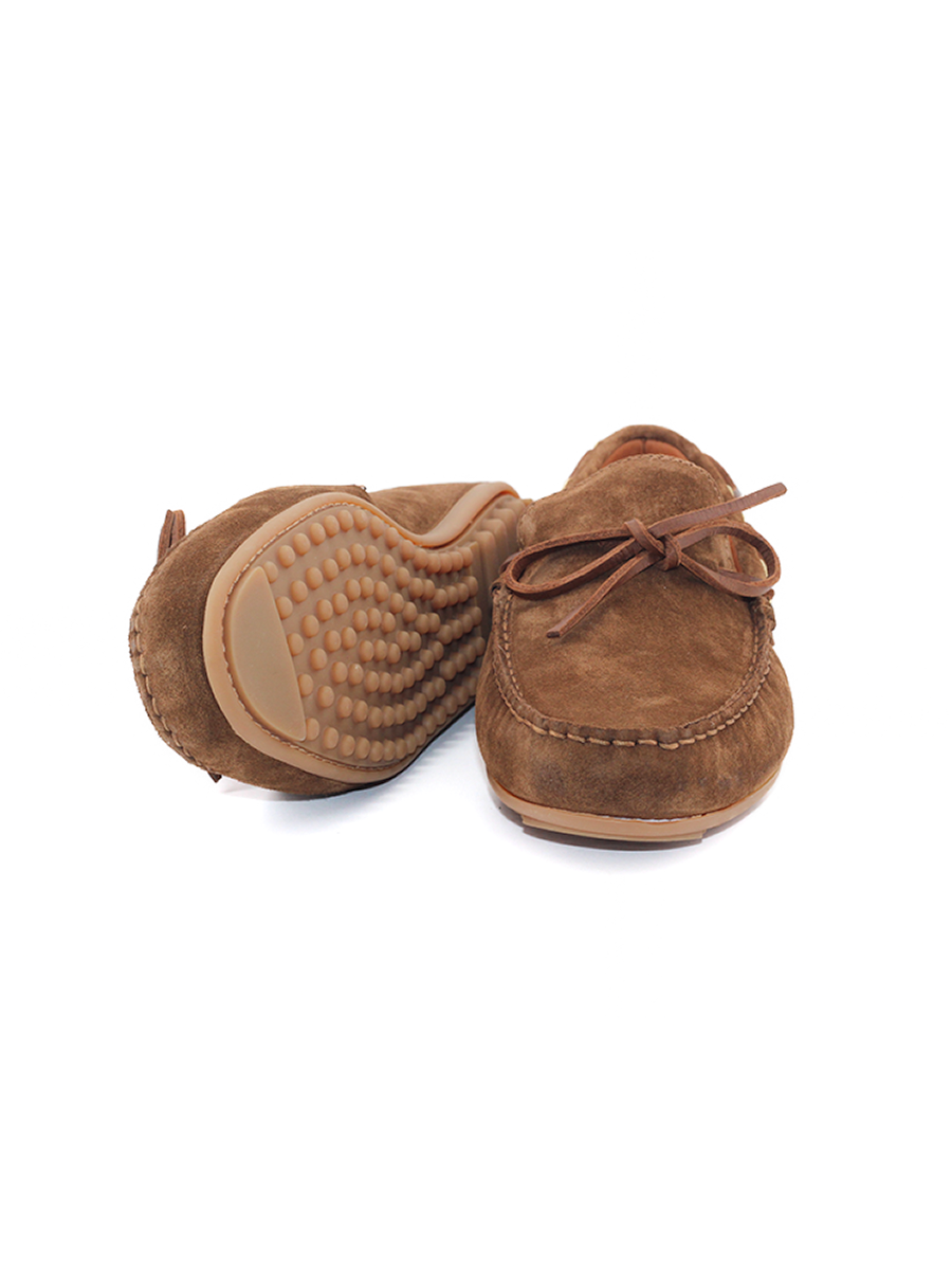 Mocasines modelo 11 lazo ante color cuero