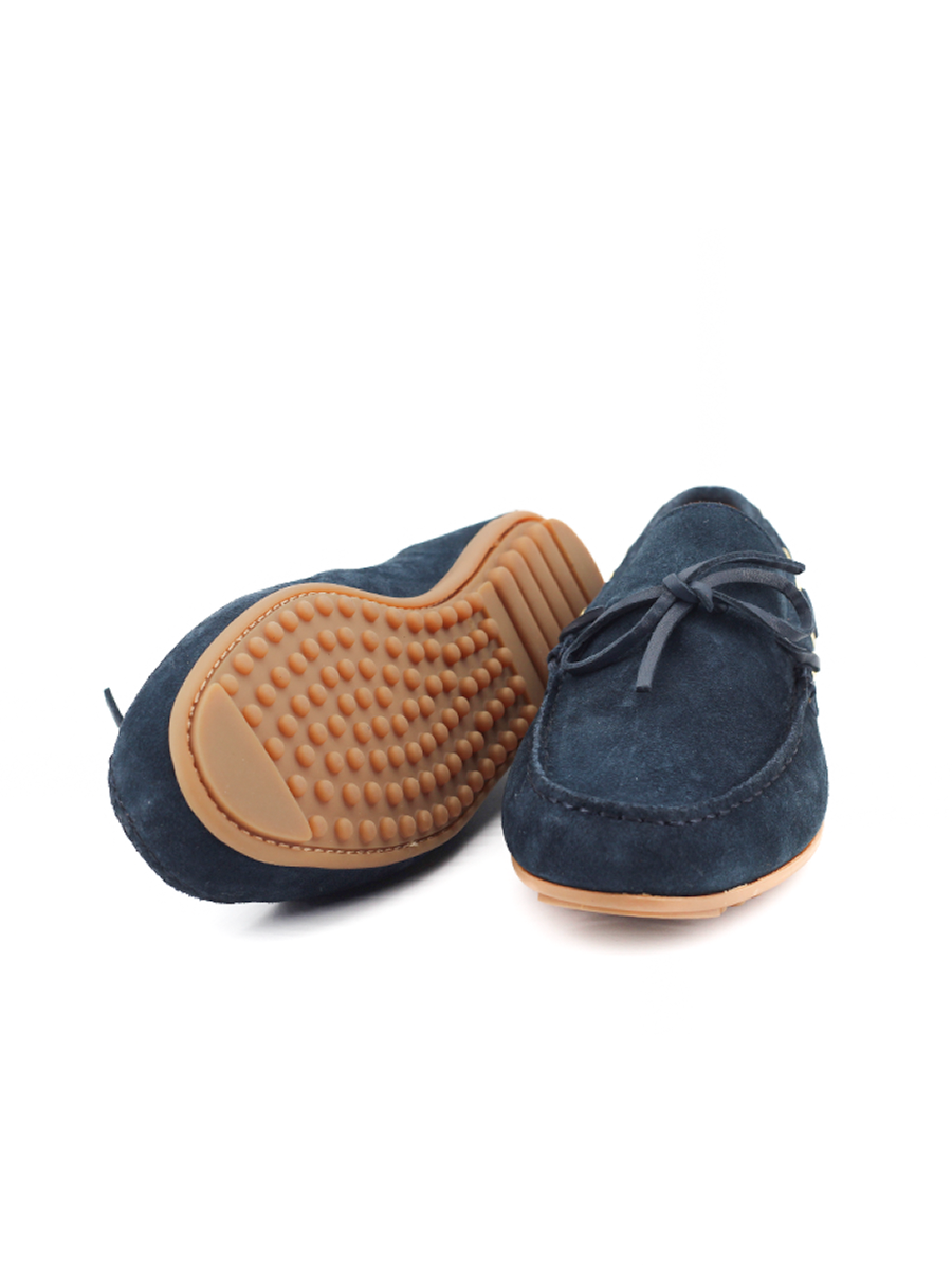 Mocasines modelo 11 lazo ante color marino