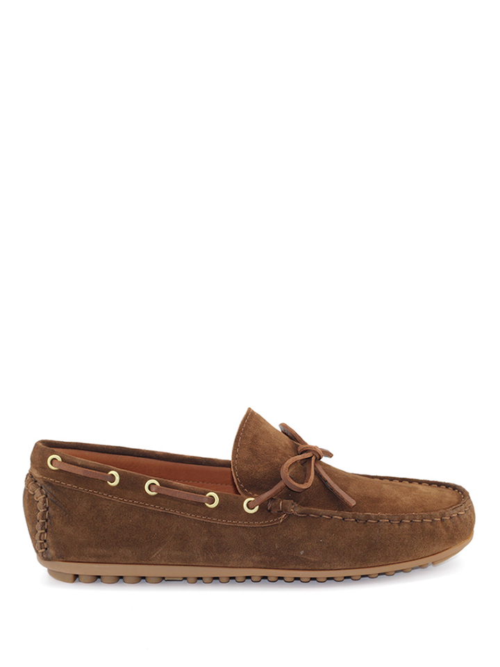 Mocasines modelo 11 lazo ante color cuero
