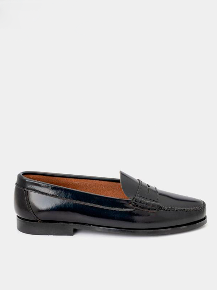 Mocasines 2200P de piel antik color negro
